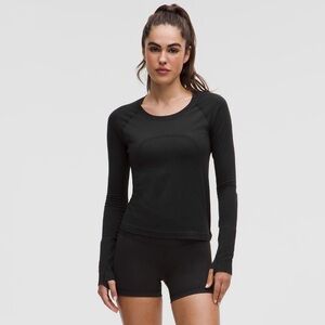 Lululemon Swiftly Tech Long Sleeve 2.0 Waist Race Length 10 Black